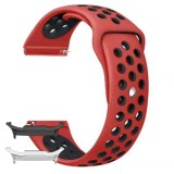 Curea silicon compatibila Samsung Galaxy Watch8 40mm, Rosu/Negru