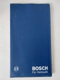 Manual / tabele de calcul hidraulic, in coperta de plastic, pentru produsele hidraulice Bosch, vechi, vintage,