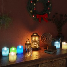 Lum&amp;acirc;nări pastile electrice fără flacără, LED, 12 buc., colorate foto