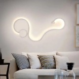 Aplica LED Deborah 38W Decorativa Lumina Rece/Calda/Neutra Metal si SIlicon Alb ModernLight Concept