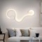 Aplica LED Deborah 38W Decorativa Lumina Rece/Calda/Neutra Metal si SIlicon Alb ModernLight Concept