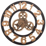 Cumpara ieftin Ceas de perete, auriu si negru, 58 cm, metal