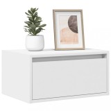VidaXL Noptiere montate pe perete cu lumini LED, 2 buc., alb