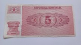 Slovenia- 5 tolari 1990