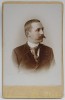BRAILA , STUDIO FOTO G.I. MAISNER , DOMN CU MUSTATA SI CRAVATA , FOTOGRAFIE CABINET , SFARSITUL SEC. XIX
