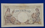 500 lei 1938, seria U.3734 0738, stare foarte bună, bancnotă de dimensiuni mari 205 &times; 115 mm