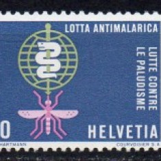 ELVETIA 1962, Locomotiva, Sport, Turism, Medicina, serie neuzata, MNH