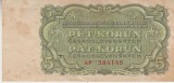 B11 - Bancnota foarte veche - Cehoslovacia - 5 coroane - 1961