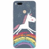 Husa silicon pentru Xiaomi Mi A1, Unicorn Rainbow