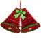 Decoratiune De Perete Tinsel, Model Clopote, Culoare Roșu/Verde, Dimensiuni 22x33cm