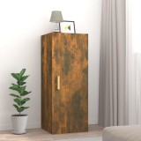 vidaXL Dulap de perete, stejar fumuriu, 34,5x34x90 cm, lemn compozit