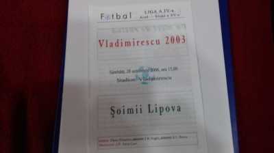 program Vladimirescu - Soimii Lipova foto
