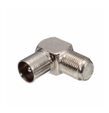 Conector Antena TV unghi 90 Grade, Tip F