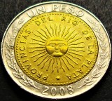 Cumpara ieftin Moneda bimetal 1 PESO - ARGENTINA, anul 2008 * cod 3661 = excelenta, America Centrala si de Sud