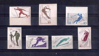 ROMANIA 1961 - SPORTURI DE MUNTE, NEDANTELAT, MNH - LP 514 a foto