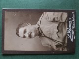 fotografie galerie atelier L. WAISSMAN -BUCURESCI ,Calea Rahovei 3 , anul 1890 ,dimensiuni 11cm x 6 cm, militar roman ,Misu Constantin
