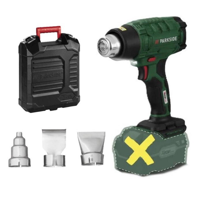 Suflanta de aer cald Parkside, Fara baterie si incarcator, Putere maxima de 330W, 2 trepte de temperatura