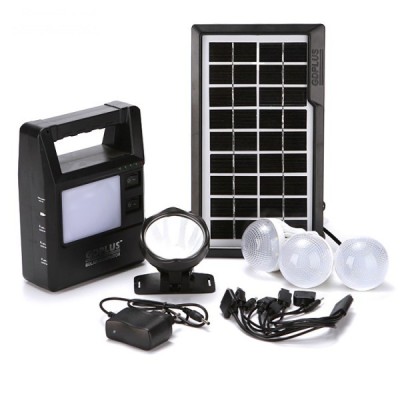 Kit Solar Lanterna LED, Frontala, USB, 3 Becuri, 4V GDPLUS GD8213 foto