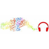 Panou autocolant pentru poze Casti Muzica