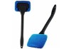 Perie pentru curățat geamuri, pliabilă, microfibră, negru/albastru, 34 cm, Oem