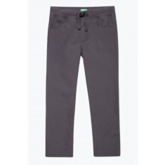 Pantaloni United Colors of Benetton 160 CM, 11-12 ani, Talie 82 cm, lungimea exterioara a cracului 100 cm, Gri, 160 CM