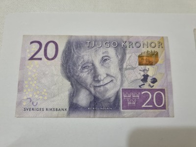 bancnota suedia 20 k 2015 foto