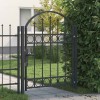 VidaXL Poartă de gard Gri 100 x 125 cm Oțel vopsit &icirc;n pulbere