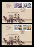 2011 Romania, 2 FDC Premiere mondiale (II) LP 1923, plicuri prima zi, Romania de la 1950, Oameni