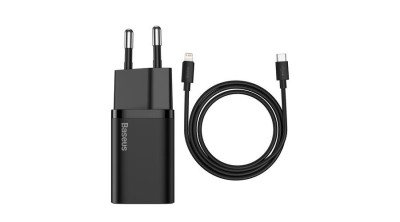 Baseus Super Si Fast Charger 1C 20W cu cablu USB-C - Lightning, 1m (negru) foto