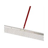 Perie metalica METAL STRONG pentru perierea betonului latime 1200mm, distanta intre dinti 19mm si 2 manere din aluminiu 1.8m