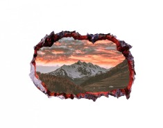 Autocolant decorativ, Gaura in perete, Natura si peisaje, Multicolor, 85 cm, 2497ST-1 foto