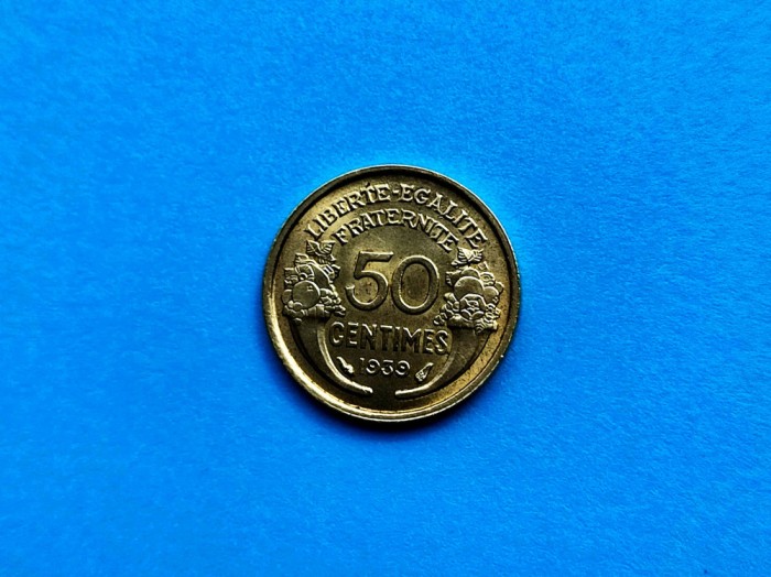 50 Centimes 1939 Franta-AUNC