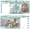 Africa de Vest 5 000 Franci (Coasta de Fildes ) 2001 P-413 UNC