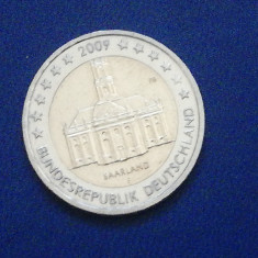 M3 C50 - Moneda foarte veche - 2 euro - omagiala - Saarland F - Germania - 2009