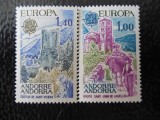 Andorra Franceza--Europa CEPT-serie completa-nestampilate, Nestampilat