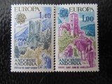 Andorra Franceza--Europa CEPT-serie completa-nestampilate, Nestampilat