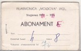 Bnk div Abonament Filarmonica Moldova Iasi 1980-1981