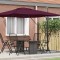 vidaXL Parasol Roma Roșu 286 x 285 x 265 cm Poliester și Aluminiu 42003341