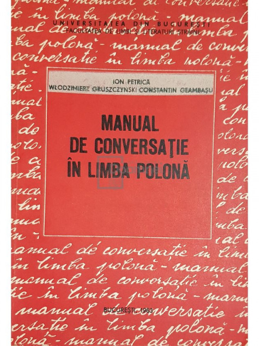 Ion Petrica - Manual de conversatie in limba polona (editia 1983)