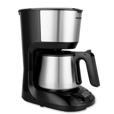 Cafetiera digitala Armoure HCM-D750SSBK, LCD, 1.25L, cana din otel inoxidabil, filtru si portfiltru detasabil, temporizator programabil, functie anti-