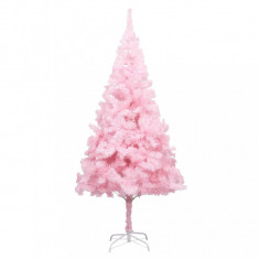 Brad de Crăciun artificial cu suport, roz, 240 cm, PVC