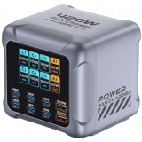 Incarcator Statie OEM BK-126D, 140W, 5A, 2 x USB-A - 6 x USB-C, Gri