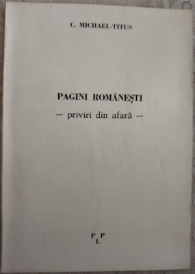 CONSTANTIN MICHAEL-TITUS: PAGINI ROMANESTI (PRIVIRI DIN AFARA) [LONDON, 1983] foto