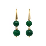 Cumpara ieftin Cercei Lyric din agat verde și perle