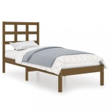 Cumpara ieftin Cadru de pat, maro miere, 100x200 cm, lemn masiv