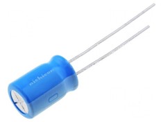 Condensator electrolitic THT 220uF 100VDC ?16x25mm ?20% 0,4? foto