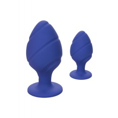 Set 2 Dopuri Anale Cheeky Silicon cu Ventuza Albastru
