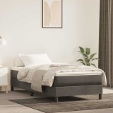 VidaXL Saltea de pat cu arcuri, gri &icirc;nchis, 80x210x20 cm, catifea