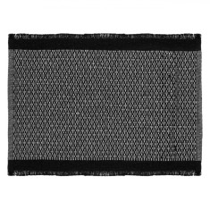 Suport Farfurii, Model Romburi, Bumbac, Negru-Alb, 42x30cm