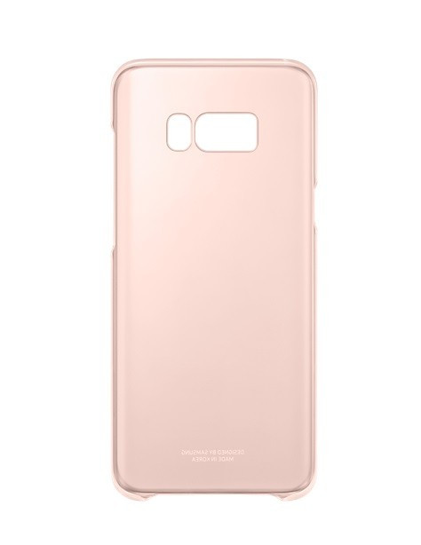 Husa Samsung EF-QG955CPEGWW plastic semitransparent + roz deschis pentru Samsung Galaxy S8 Plus G955